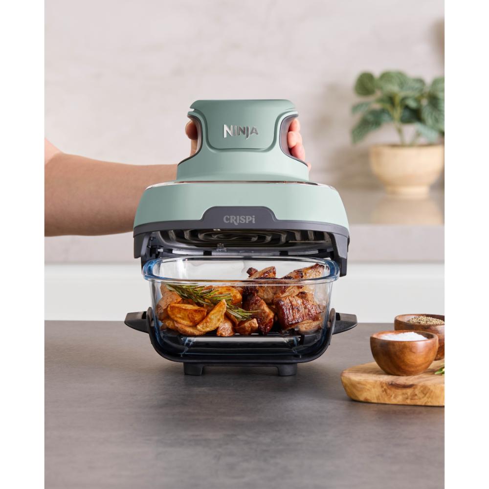 Ninja Crispi 4-in-1 Portable Glass Air Fryer Cooking System GREY FN101LAAGY