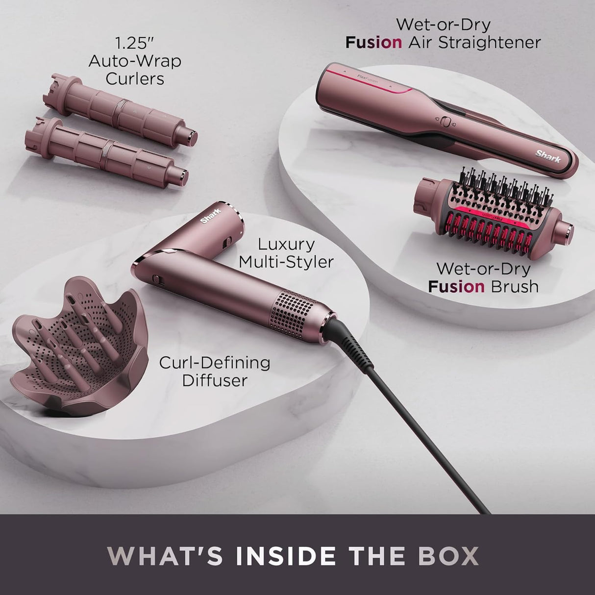 Shark FlexFusion 5 in 1 Air Styler Curly + Set de cepillos