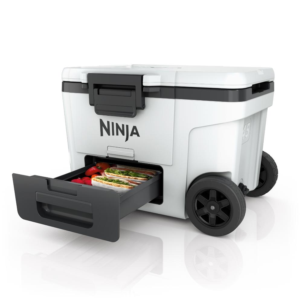 maya Ninja FrostVault™ 45qt Wheeled Cooler with Dry Zone (Cloud White
